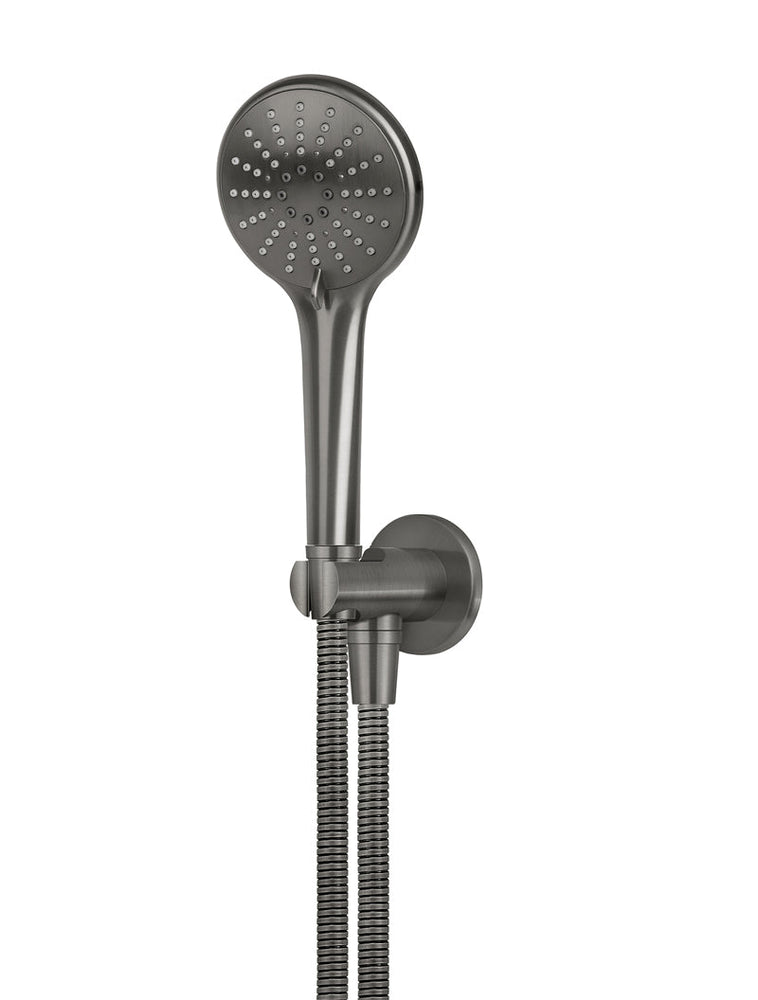 Round Three Function Hand Shower On Fixed Bracket - Shadow Gunmetal