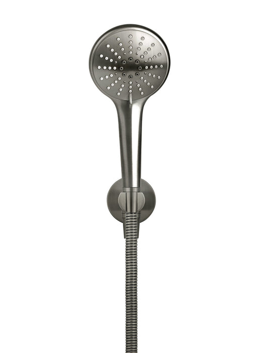 Round Three Function Hand Shower On Fixed Bracket - Shadow Gunmetal