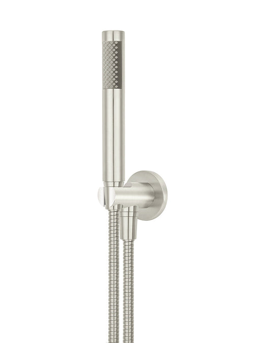 Round Hand Shower On Fixed Bracket - Brushed Nickel