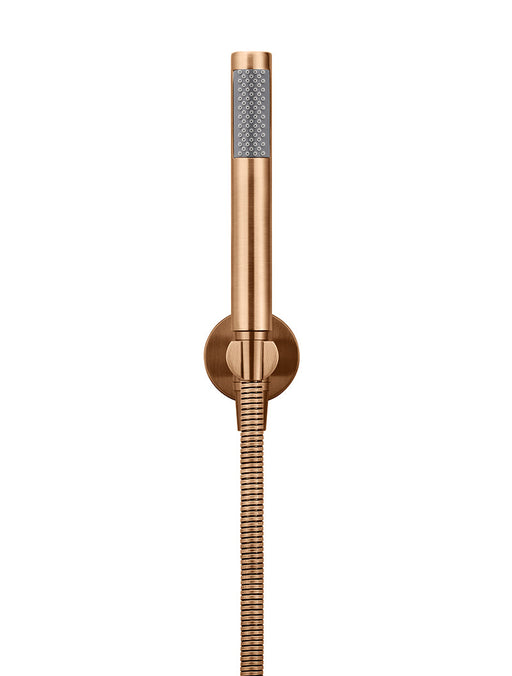 Round Hand Shower On Fixed Bracket - Luster Bronze