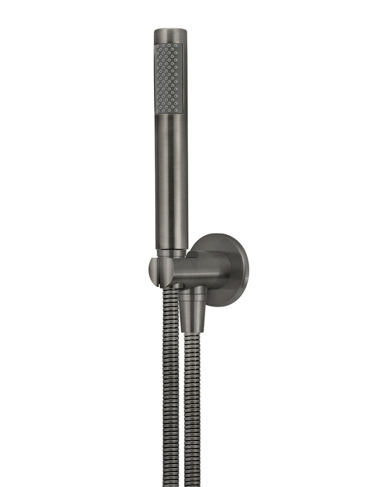 Round Hand Shower On Fixed Bracket - Shadow Gunmetal