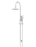 Round Gooseneck Shower Set With 200mm Shower Rose, Three-Function Hand Shower - Polished Chrome