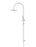 Round Gooseneck Shower Set With 200mm Shower Rose, Three-Function Hand Shower - Polished Chrome