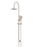 Round Gooseneck Shower Set With 200mm Shower Rose, Three-Function Hand Shower - Champagne