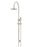 Round Gooseneck Shower Set With 200mm Shower Rose, Single-Function Hand Shower - Champagne