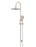 Round Gooseneck Shower Set With 300mm Shower Rose, Three-Function Hand Shower - Champagne