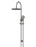 Round Gooseneck Shower Set With 300mm Shower Rose, Three-Function Hand Shower - Shadow Gunmetal