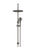 Round Gooseneck Shower Set With 300mm Shower Rose, Three-Function Hand Shower - Shadow Gunmetal
