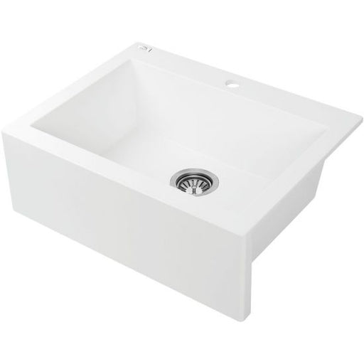 Laveo 490*580*220mm White Granite Stone Sink Single Bowl