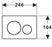 Sigma20 Dual Flush Button Round Brushed S/S Plate with Chrome Trim