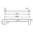 RUSHY Series Brushed Brass Double Towel Rail 600mm