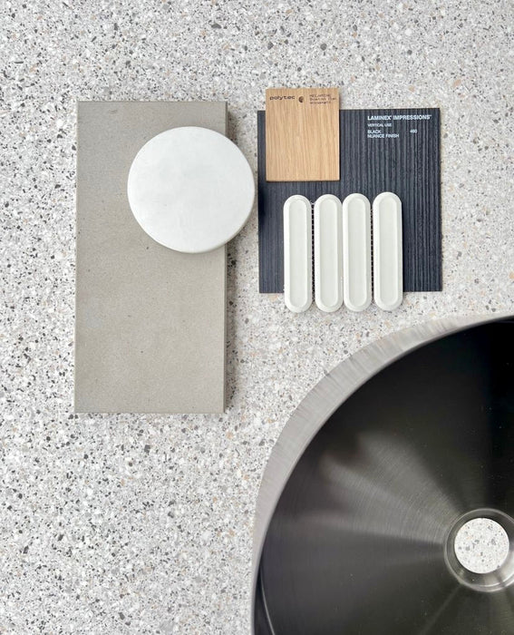 Lavello Round Steel Bathroom Basin 380 x 110 - PVD Shadow