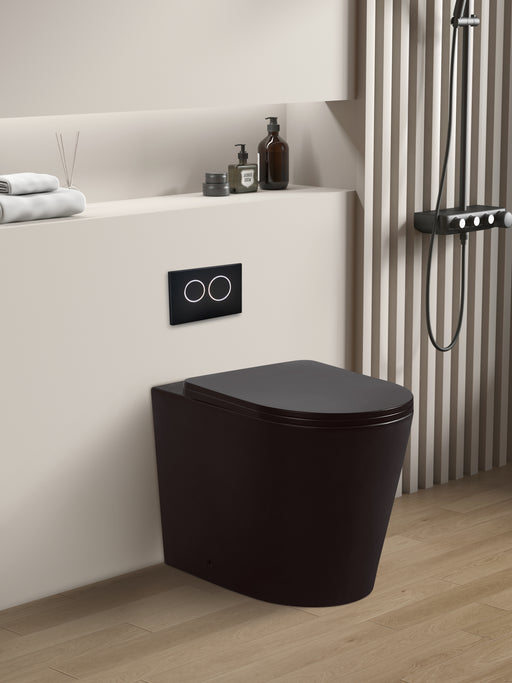 Avis Rimless Wall Faced Floor Pan - Matte Black