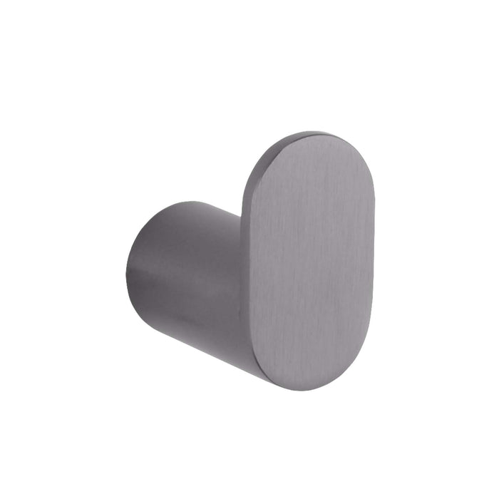 RUSHY Gun Metal Grey Round Robe Hook