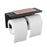 IVANO Series Black Double Toilet Paper Holder with Cover