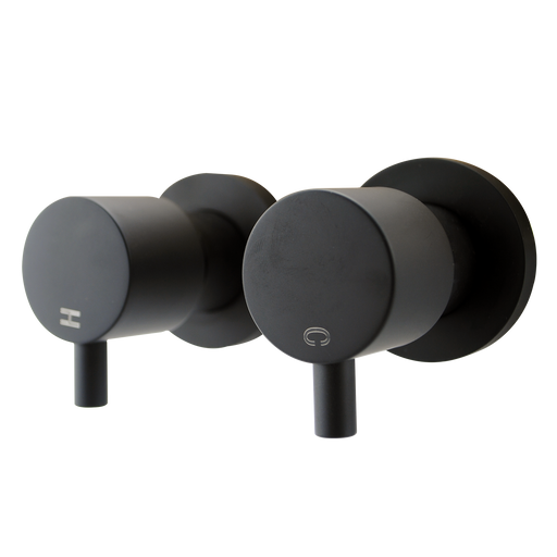 Pentro Matte Black Round Shower Taps