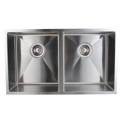 1.2mm 770x450x215mm Double Bowls Top/Undermount Kitchen/Laundry Sink