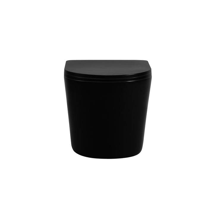 Avis Rimless Wall Hung Pan - Matte Black