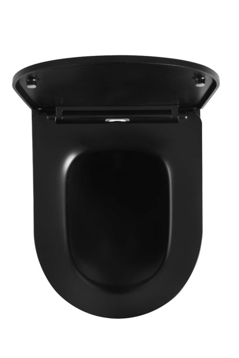 Avis Rimless Wall Hung Pan - Matte Black
