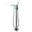 Chrome Floor Standing Mixer With Diverter & Handheld Shower(Brass)