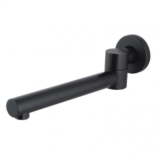 LUCID PIN Round Black Bathtub/Basin Swivel Wall Spout