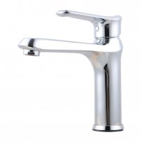 Bathroom Brass Chrome Short Basin Mixer Tap