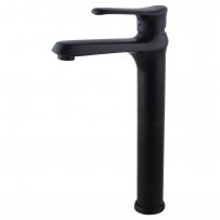 Bathroom Brass Black Tall Basin Mixer Tap