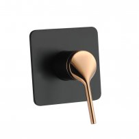 Black & Rose Gold Shower/Bath Wall Mixer Tap