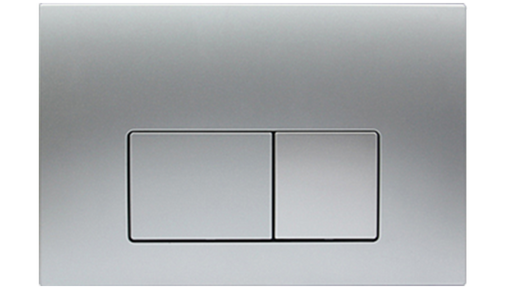 R&T DUAL FLUSH PLATE CURVE SQUARE CHROME