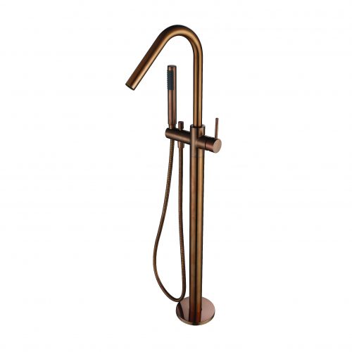 Star Freestanding Bath Mixer With Hand Shower -  Champagne