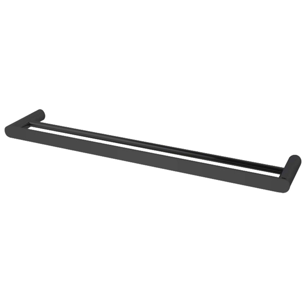 Esperia Matte Black Double Towel Rail 800mm