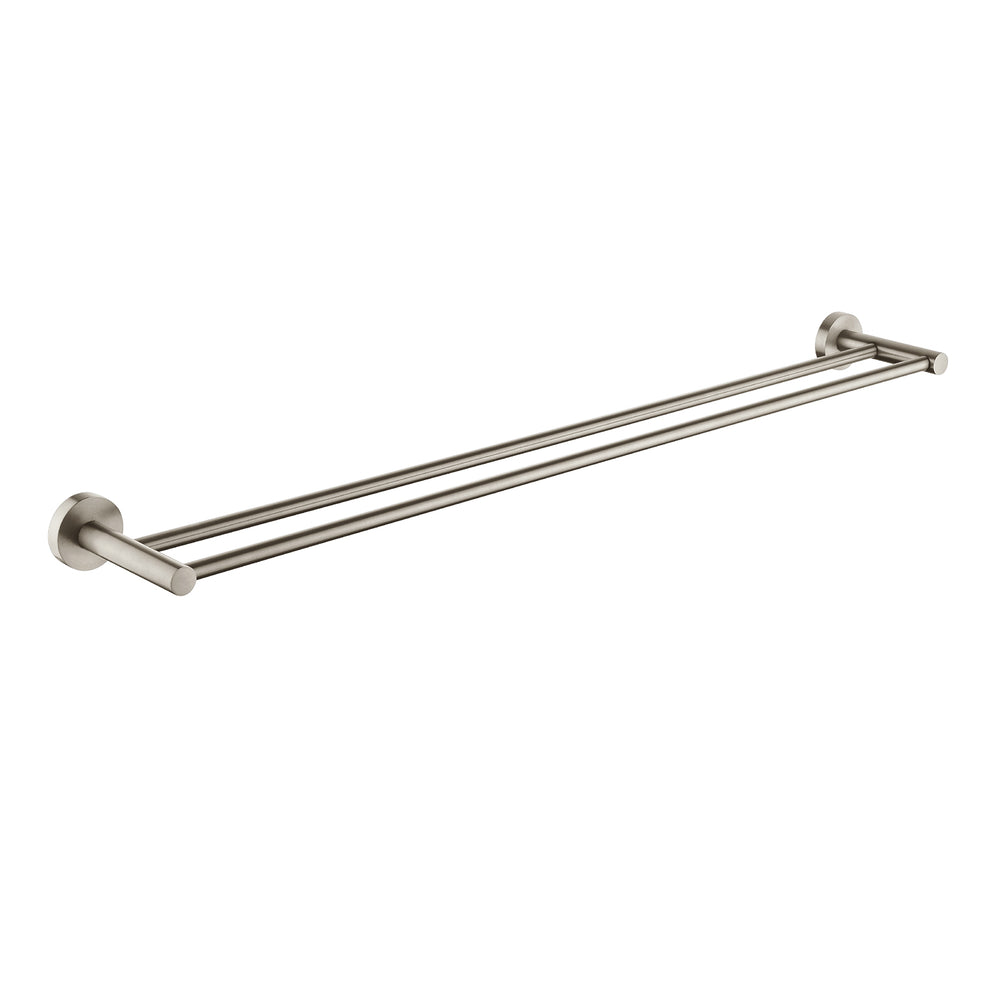 Pentro Brushed Nickel Double Towel Rail 790mm