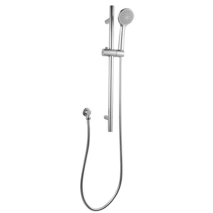 Pentro Chrome Round Handheld Shower Rail Set