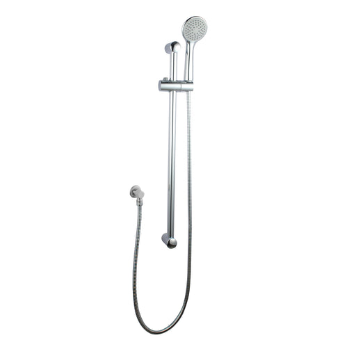 Pentro Chrome Round Handheld Shower Rail Set