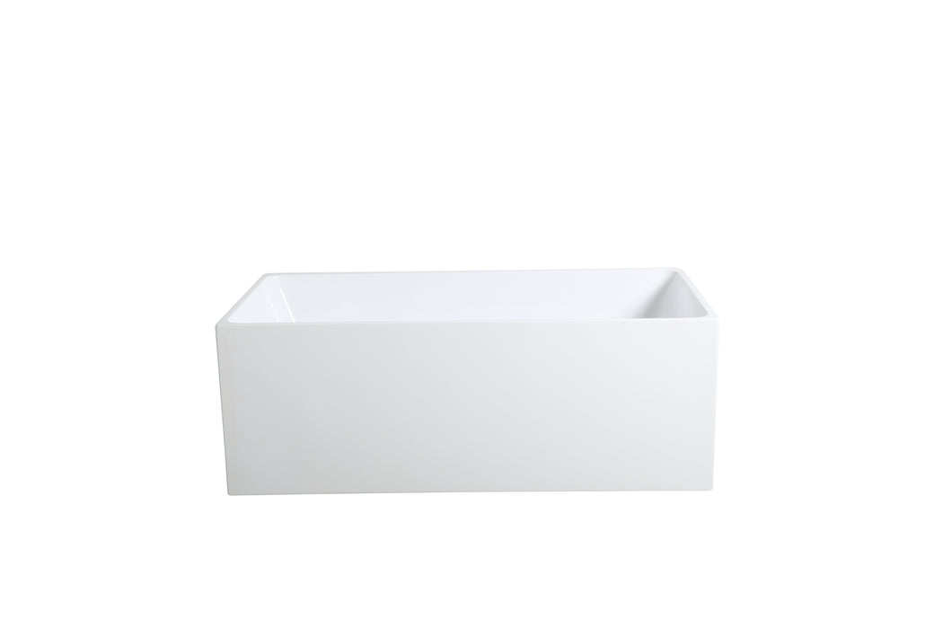 Theo Back to Wall 1400 Gloss White Bathtub