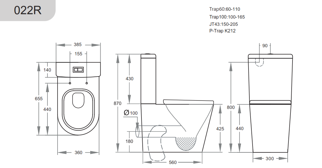 Avis Rimless Toilet Suite