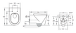 Avis Rimless Wall Hung Pan - Matte Black