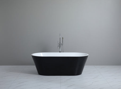 Ovia 1500mm Gloss Black & White Bath