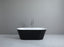 Ovia 1500mm Gloss Black & White Bath