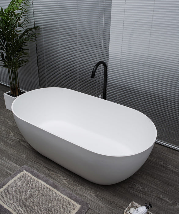 Lucia 1780mm Matte White Stone Bath