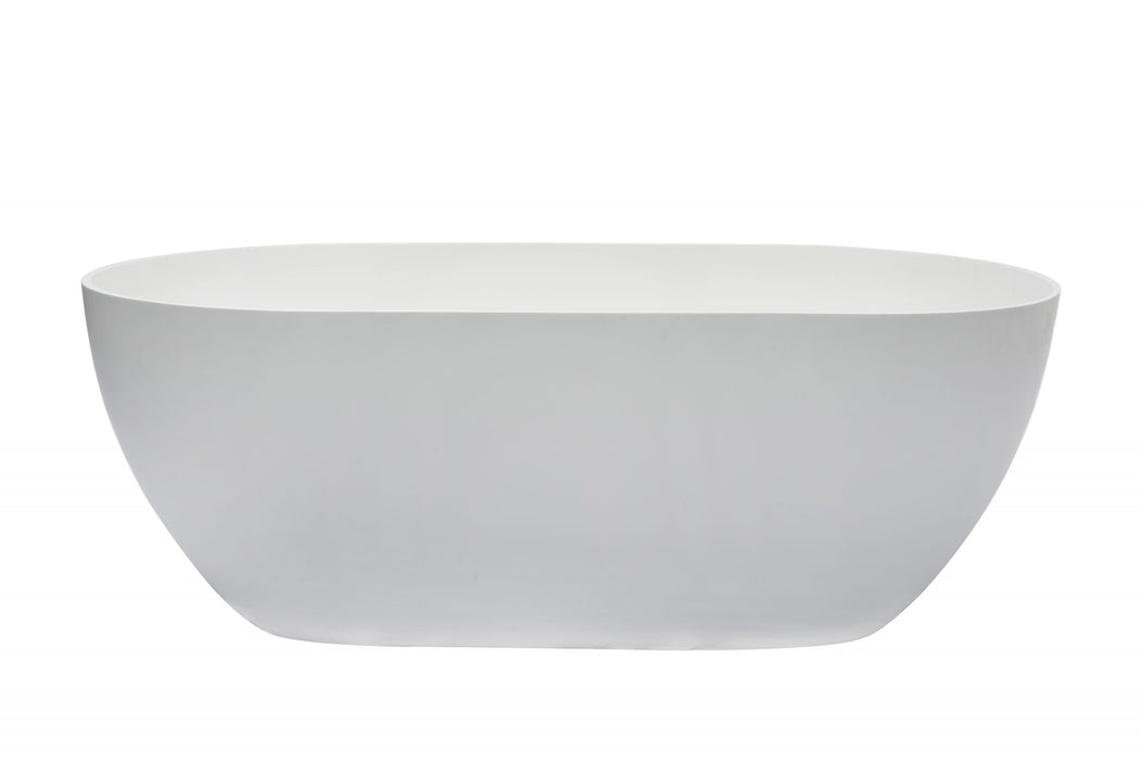 Lucia 1780mm Matte White Stone Bath