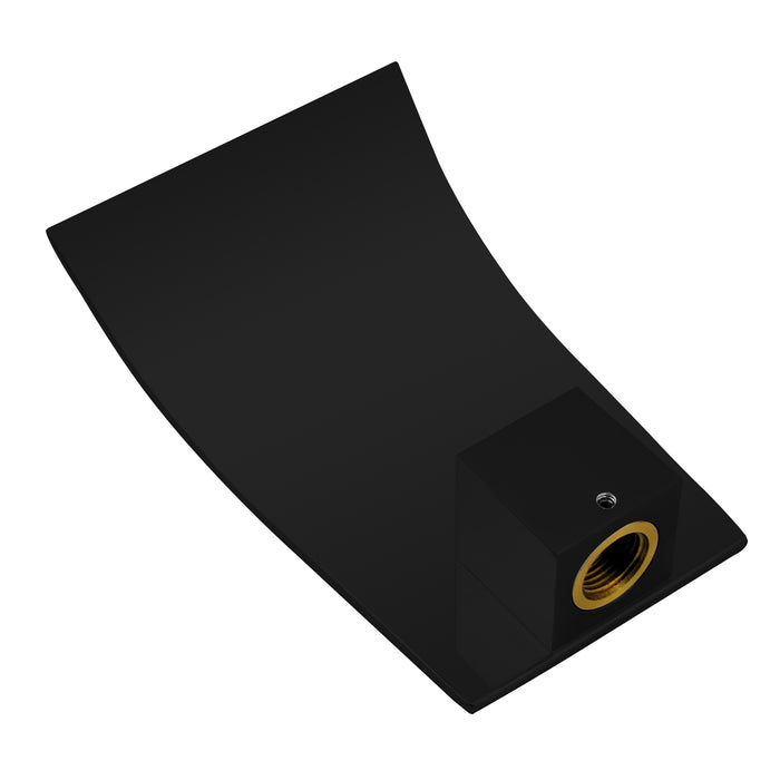 Esperia Matte Black Square Bath Spout