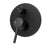 Pentro Matte Black Round Wall Mixer Tap with Diverter