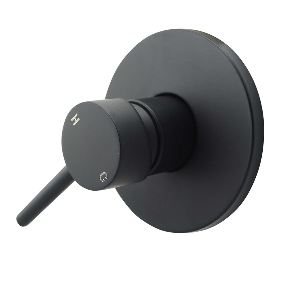 Pentro Matte Black Round Shower Mixer Tap