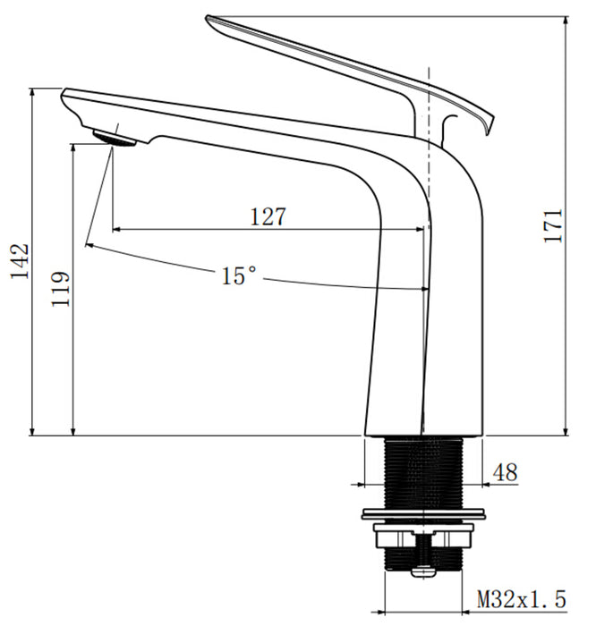 Esperia Brushed Nickel Basin Mixer