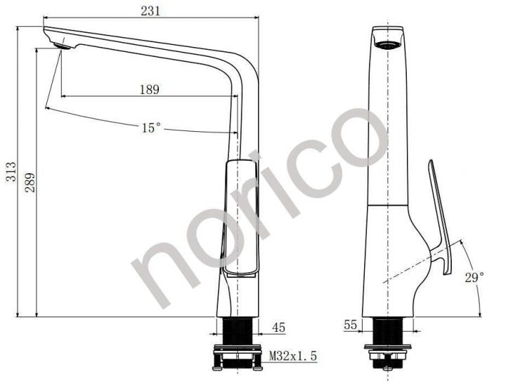 Esperia Matte Black Kitchen Mixer