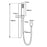 Esperia Square Matte Black Handheld Shower