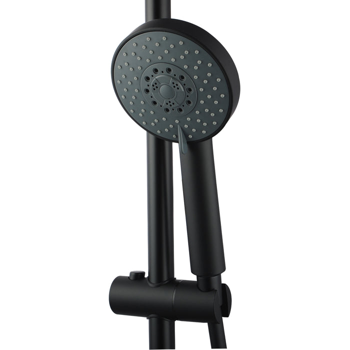 Pentro Matte Black Round Handheld Shower