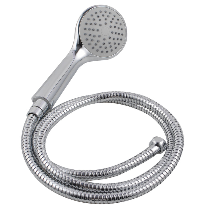 Pentro Chrome Round Handheld Shower Rail Set