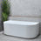 Brighton Groove 1700 Fluted Matte White Acrylic Back to Wall Bath